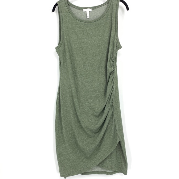 Leith Dresses & Skirts - Leith Ruched Bodycon Tank Dress Green